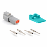 AT04-2P-KIT01 - Receptacle, AT Series, 2 Position Receptacle, Contacts, Wedgelock