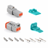 AT2PS-CKIT - 2 Pin and Socket Plug, Receptacle, Wedge and Contacts Kit, A Series, AT