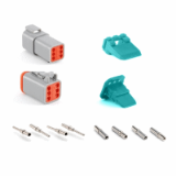 AT6PS-CKIT - 6-Way Pin and Socket  Plug, Receptacle, Wedge and Contacts Kit, A Series, AT