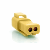 AT04-2P-R120YEL - 2-Way Receptacle, Male Connector, Yellow, 120 Ohms, 1/4W, 5%