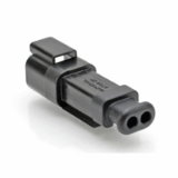 AT04-2P-SR02XXX - Receptacle, 2 Pin, AT Series, Strain Relief End Cap, Reduced Dia, Wire Seal