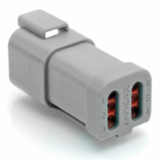 AT04-6P-EC01XXX - 6-Way Receptacle, Male Connector with End Cap, AT series