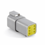 AT04-6P-RD01XXX - 6-Way Receptacle, Male Connector with Reduced Diameter Seal (E-Seal), AT series