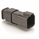 AT04-6P-SR02XXX - 6-Way Receptacle Male Connector with Strain Relief, Endcap and .053-.120 Reduced Seal, AT/SR02