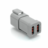 AT04-6P-SS01XXX - 6-Way Receptacle, Male Connector with Solid Rear Grommet, AT series
