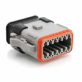 AT06-12SX-SR2XX - 12-Way Plug, Female Connector with A Position Key and Reduced Diameter Seal (E-Seal) and  Shrink Boot Adapter