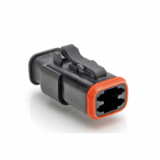 AT06-4S-SR02XXX - 4-Way Plug Female Connector Reduced Seal, Stain Relief and Endcap