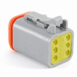 AT06-6S-RD01XXX - 6-Way Plug, Female Connector with Reduced Diameter Seals, AT series
