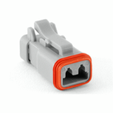 AT06-2S-MM01XXX - 2-Way Plug, Female Connector with Reduced Diameter Seal (E-Seal) and End Cap