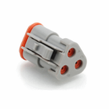 AT06-3S-EC01XXX - Plug, 3 Socket, AT Series, End Cap