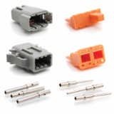 ATM8PS-CKIT - 8-Way Pin and Socket Plug, Receptacle, Wedge and Contacts  Kit