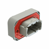 ATM15-08PX-BMXX - Boardlock PCB Mount Receptacle, 8 Pin, Straight Flange, ATM Series